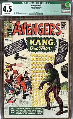 Buy AVENGERS #8 CGC 4.5 1ST APP. OF KANG THE CONQUEROR MARVEL 1964(green Label) 😏 • 335.05£