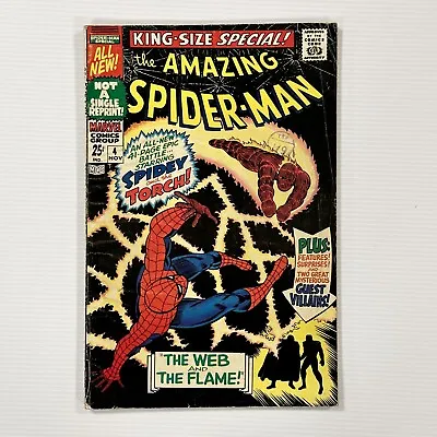 Buy Amazing Spider-Man King Size Annual #4 1967 GD/VG Cent Copy • 30£