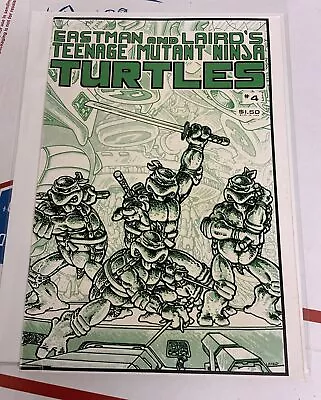 Buy 1985 TEENAGE MUTANT NINJA TURTLES #4 1ST PRINT Signed Eastman & Laird TMNT Comic • 158.11£