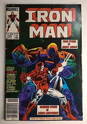 Buy Marvel Comics Iron Man #200 Death Of Iron Monger (Obadiah Stane) FN/VF 7.0 • 8.21£