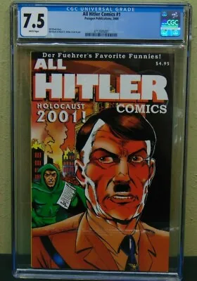 Buy All Hitler Comics #1 Paragon 2000 Bill Black & Mark G. Heike CGC Graded 7.5 L@@K • 316.53£