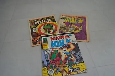 Buy Marvel Comics - 3 The Incredible Hulk Comics - Various Years - 1973 - 1980 • 0.99£