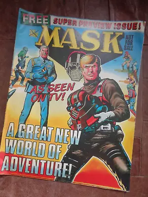 Buy Rrare MASK Comic Preview Issue 1986 80s Cartoon Action As Seen On TV • 1.99£