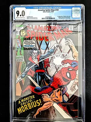 Buy Amazing Spider-Man #101 - CGC 9.0 OW-WP - Last 15¢ - 1st Appearance Of Morbius • 1,066.39£