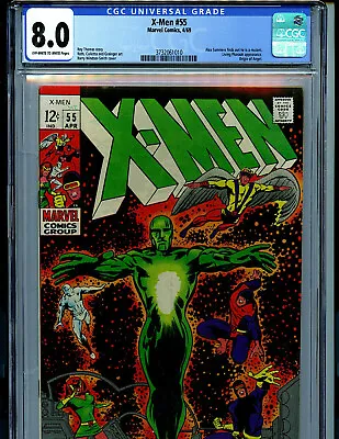 Buy Uncanny X-Men #55 CGC 8.0 VF 1969  Marvel Comics Amricons  K13 • 236.54£