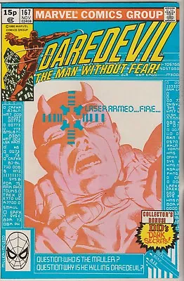 Buy *** Marvel Comics Daredevil #167 Miller F+ *** • 10.50£