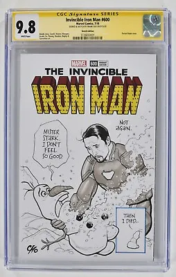 Buy Invincible Iron Man #600 FRANK CHO SKETCH COVER CGC 9.8 SS Frozen Olaf • 1,599.04£
