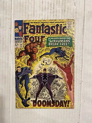 Buy FANTASTIC FOUR # 59 MARVEL COMICS February 1967 INHUMANS SILVER SURFER Dr. DOOM • 43.36£
