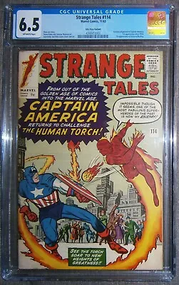 Buy Strange Tales 114 1st Silver Age Captain America Test By Stan Lee CGC 6.5 • 295£