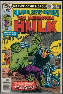 Buy Marvel Comics MARVEL SUPER-HEROES #78 Reprints HULK #126 NM 9.4 • 11.95£