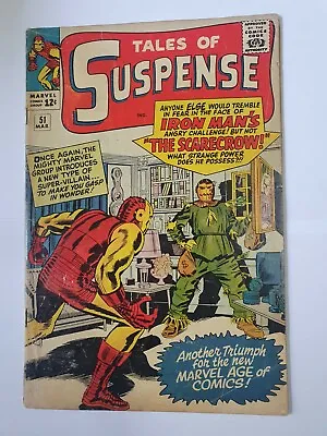 Buy TALES OF SUSPENSE #51 (1964) KEY 1ST App SCARECROW IRON MAN  • 79.16£