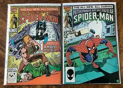 Buy Peter Parker Spectacular Spider-Man 113 114 VFNM 1st Cameo Foreigner Kraven Movi • 4.73£