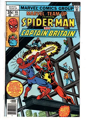 Buy Marvel Team-up #65 (1978) - Grade 9.2 - Spider-man 1st Us Captain Britain App! • 80.25£