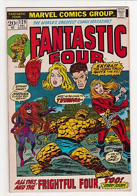 Buy Fantastic Four #129, Marvel Comics 1972 FN+ 6.5  1st Appearance Thundra • 39.53£