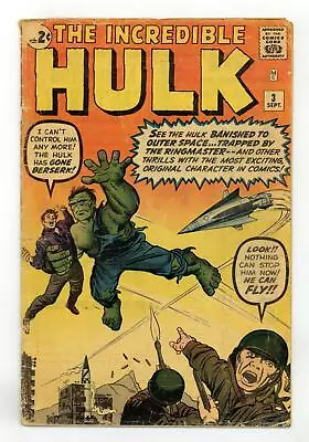 Buy Incredible Hulk #3 GD- 1.8 1962 • 395.76£