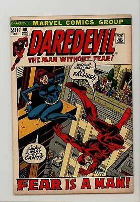Buy Daredevil 90 F/VF Black Widow Appearance Picture Frame Cover 1972 • 12.10£