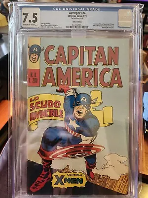 Buy Avengers #4 CGC 7.5 OW/W 1973 Italian Edition Foreign Key  Jack Kirby • 188.58£