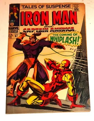 Buy Captain America Iron-man Tales Of Suspense #97 First App Whiplash Fine Area • 63.10£