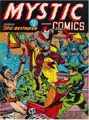 Buy Facsimile Reprint Covers Only To MYSTIC COMICS #7 - Timely (1941) • 15.81£