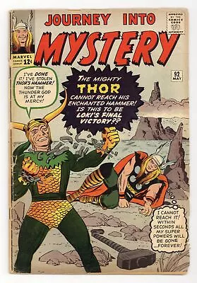 Buy Thor Journey Into Mystery #92 GD/VG 3.0 1963 • 102.78£