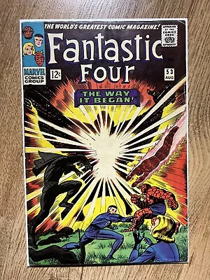 Buy Fantastic Four #53 (1966) 2nd App & Origin Of Black Panther! 1st App Klaw! VG/FN • 65£