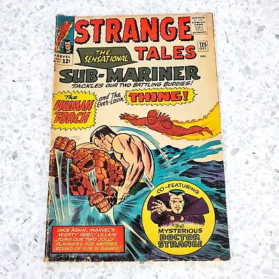 Buy Marvel Strange Tales #125 The Human Torch/Thing/Doctor Strange 1964 Comic Book • 19.96£