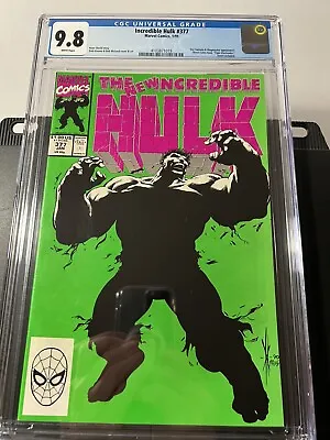 Buy Incredible Hulk #377 CGC NM/M 9.8 White Pages 1st Appearance Professor Hulk! • 199.08£