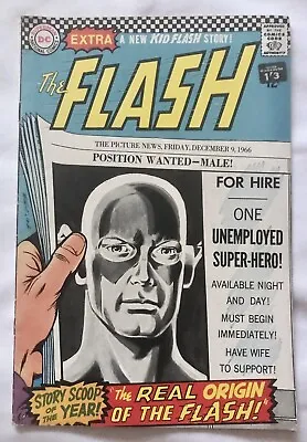 Buy Vintage DC Comics The Flash No 167 FEB 1967 Silver Age The Real Origin Of Flash • 14.99£