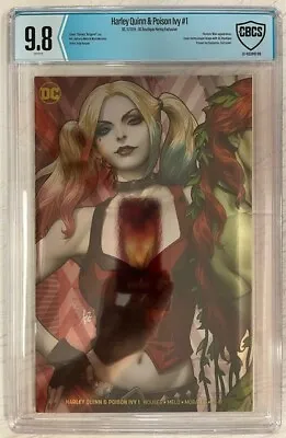 Buy Harley Quinn & Poison Ivy #1 Cbcs 9.8 Signed Artgerm Gold Foil Connecting Cover • 159.32£