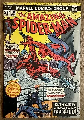 Buy THE AMAZING SPIDERMAN #134 Marvel Comic Book 1974 1st Tarantula 2nd Punisher • 44.17£