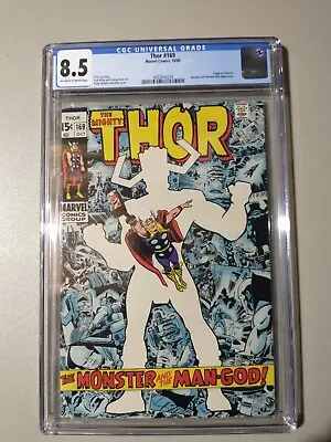 Buy Thor #169 Cgc 8.5 Ow/w Pages - Origin Of Galactus Marvel Comics 1969 • 235.86£