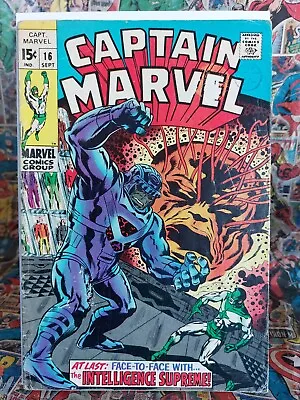 Buy Captain Marvel #16 VG+ 1st New Costume • 9.95£