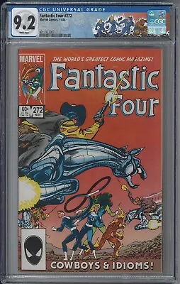Buy Fantastic Four 272 CGC 9.2 NM- WP 1st Nathaniel Richards Marvel 1984 KEY Issue!! • 78.27£