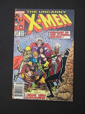 Buy Uncanny X-Men #219 F 1987 Mark Jewelers Insert* Mid Grade Newsstand Marvel Book • 14.39£