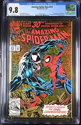 Buy Amazing Spider-Man #375 (1993) CGC 9.8 Gold Venom Cover 1st Anne Weying Marvel • 78.95£