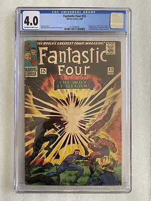 Buy Fantastic Four #53 CGC 4.0 1966 1st Appearance Of Klaw, 2nd App. Black Panther • 94.87£