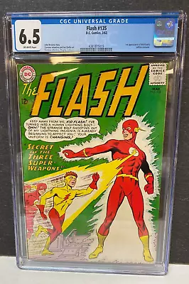 Buy Flash 135 Cgc 6.5 Off White Pages First Kid Flash Yellow Costume 1963 • 318.88£
