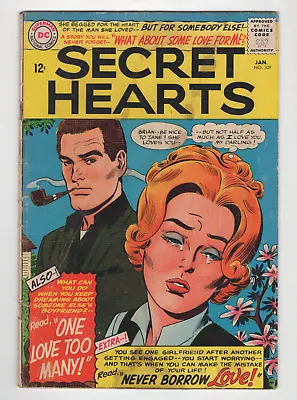 Buy Secret Hearts #109 Dc Silver Age Romance, Classic John Romita Sr Cover, 1966 • 6.32£