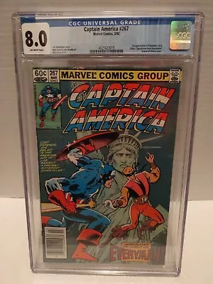 Buy CAPTAIN AMERICA #267 (1st App. Of Everyman!) CGC 8.0  Marvel Comics  1982 🇺🇸 • 40.03£