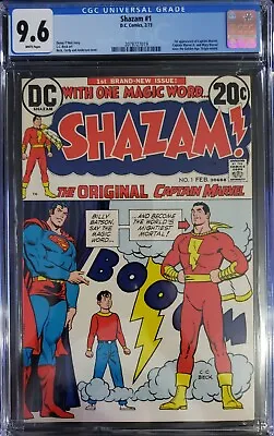 Buy Shazam #1 CGC 9.6 NM+ First Captain Marvel & Family Appearance  DC White Pages  • 278.83£