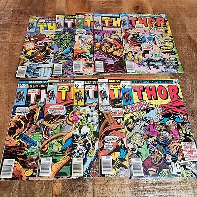 Buy Mighty Thor #250 251 252 253 254 255 256 257 258 259 Marvel Comics Lot VF- 7.5 • 31.71£