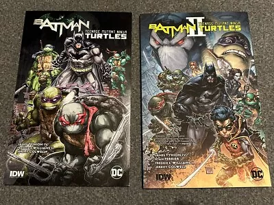 Buy Dc/idw  Volumes 1 & 2 Batman Teenage Mutant Ninja Turtles Pb Graphic Novel Books • 22£