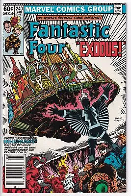 Buy Marvel Fantastic Four Issue 240 Comic 1982 Inhumans 1st Luna  Exodus  Newsstand • 15.18£