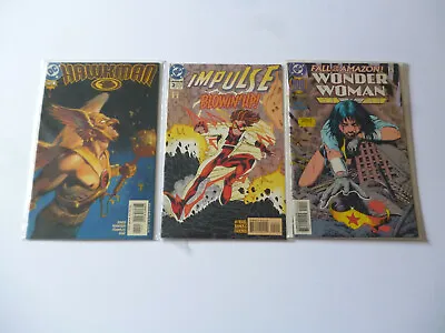 Buy Lot X 3 Assorted DC Comics:Hawkman #1 (2002), Impulse #2 (95), Wonder Woman (95) • 12.99£