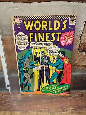Buy World's Finest Comics #156 1966 1st App Bizarro Batman Joker Cover Silver  • 11.98£
