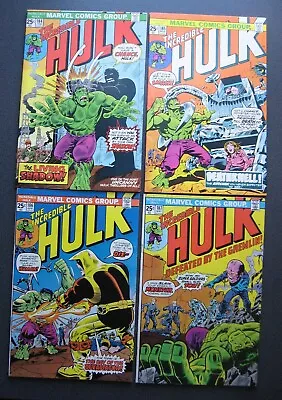 Buy INCREDIBLE HULK Lot Of 4 Comics 184 185 186 187 Marvel Mid-Grade • 31.66£