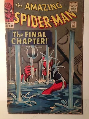 Buy Amazing Spider-man #33, VG 4.0, Iconic Ditko Cover • 163.66£
