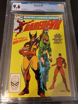 Buy DAREDEVIL #196 - CGC 9.6 WHITE PAGES! Perfect Christmas Gift! Marvel Comics 1983 • 63.33£