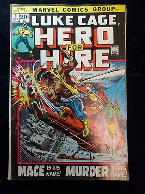Buy Luke Cage, Hero For Hire 3, 1st App Of Gideon Mace, Marvel Comics 1972 • 9.49£