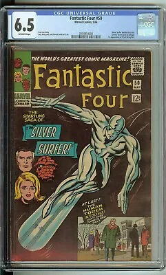 Buy Fantastic Four #50 CGC 6.5 Marvel Comic 1966 Silver Surfer Galactus • 513.89£